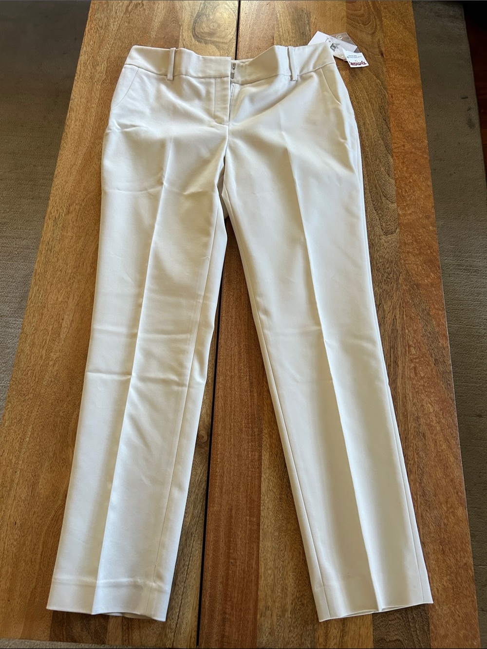 Chaus Women's Cream Straight-Leg Dress Trousers